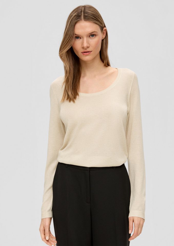 s.Oliver BLACK LABEL Strickpullover Strickpullover mit Glitzergarn Glitzergarn von s.Oliver BLACK LABEL
