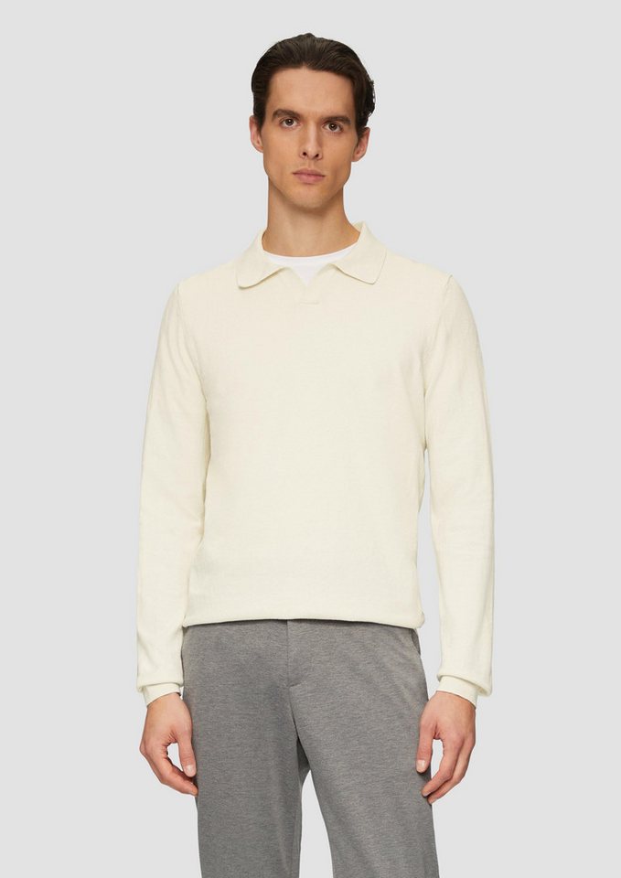 s.Oliver BLACK LABEL Strickpullover Strickpullover mit Polokragen und Seide von s.Oliver BLACK LABEL