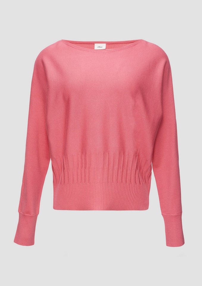 s.Oliver BLACK LABEL Strickpullover Strickpullover mit Strukturmuster am Saum von s.Oliver BLACK LABEL