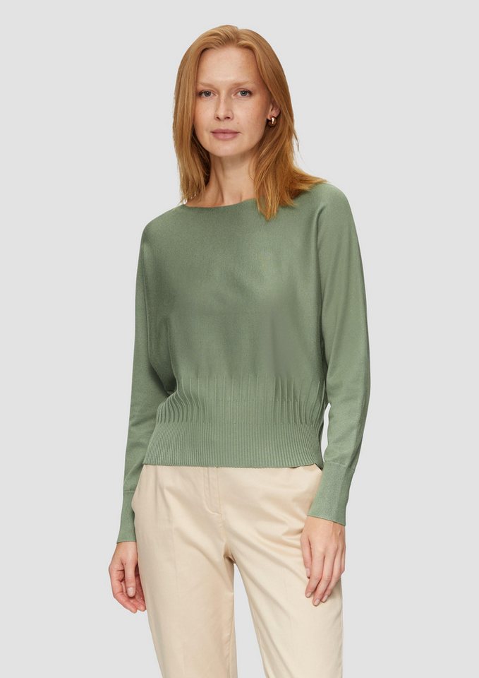 s.Oliver BLACK LABEL Strickpullover Strickpullover mit Strukturmuster am Saum von s.Oliver BLACK LABEL