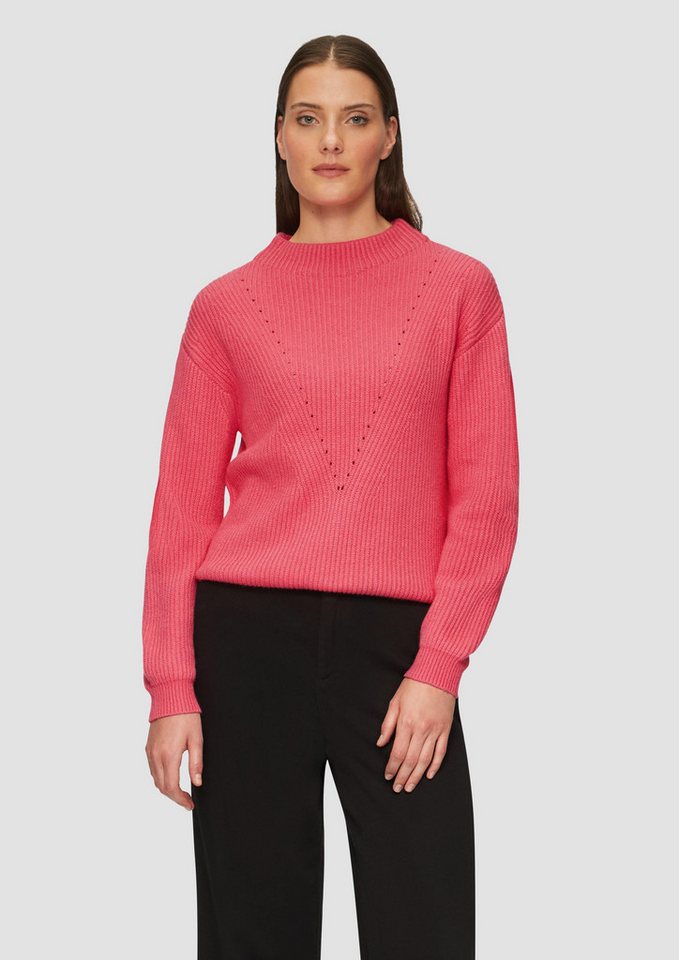 s.Oliver BLACK LABEL Strickpullover Oversized-Strickpullover mit Ajour-Detail von s.Oliver BLACK LABEL
