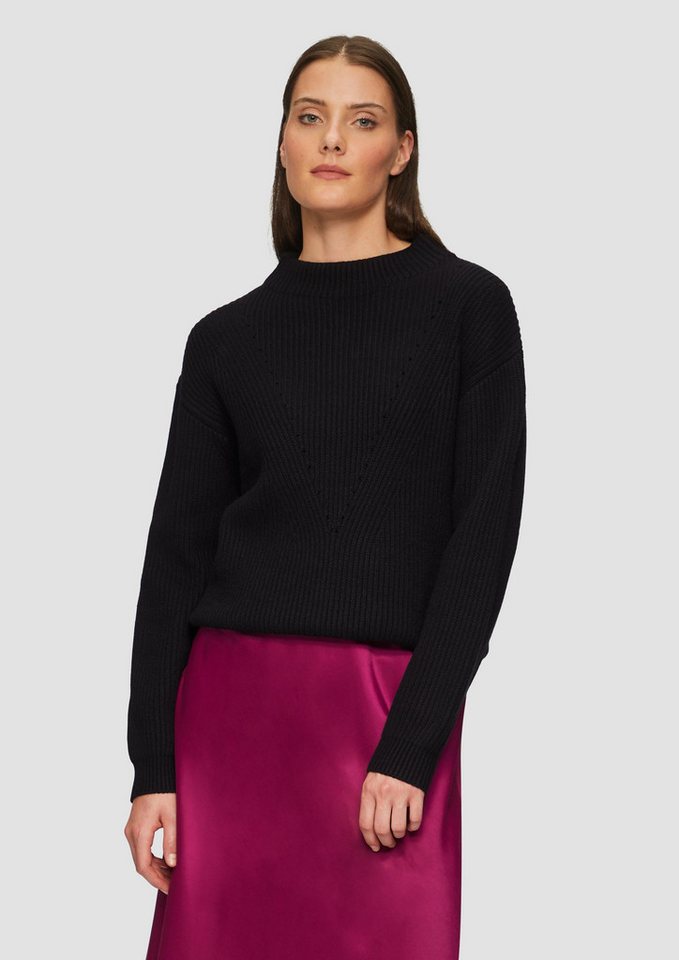 s.Oliver BLACK LABEL Strickpullover Oversized-Strickpullover mit Ajour-Detail von s.Oliver BLACK LABEL