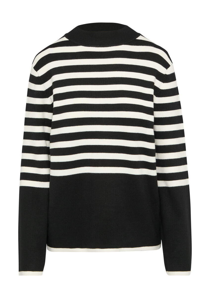 s.Oliver BLACK LABEL - Strickpullover aus Viskose-Mix mit Stehkragen schwarz - Gr. - 34 von s.Oliver BLACK LABEL