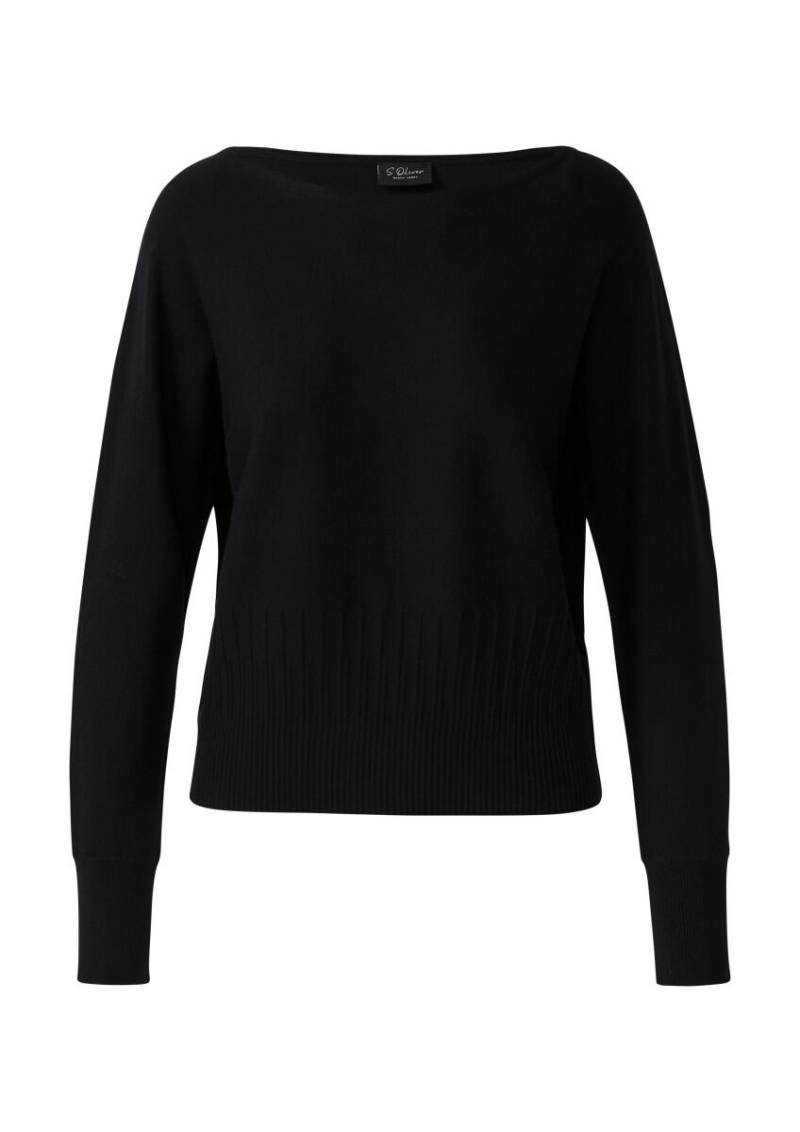 s.Oliver BLACK LABEL - Strickpullover aus Viskosemix schwarz - Gr. - 34 von s.Oliver BLACK LABEL