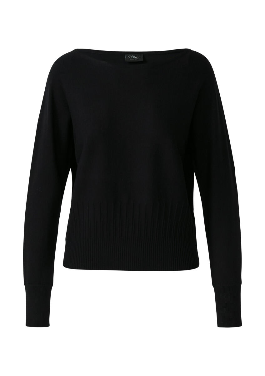 s.Oliver BLACK LABEL - Strickpullover aus Viskosemix schwarz - Gr. - 36 von s.Oliver BLACK LABEL