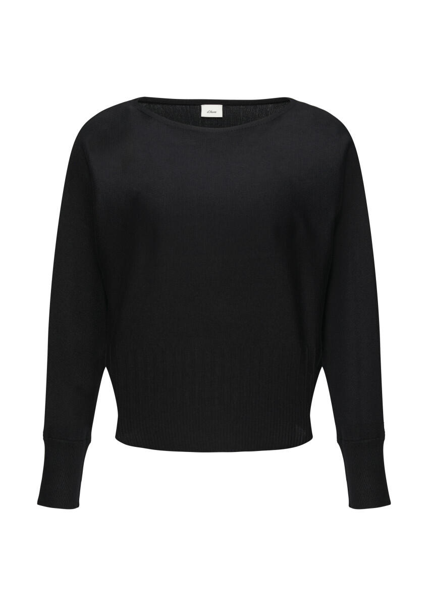 s.Oliver BLACK LABEL - Strickpullover aus Viskosemix schwarz - Gr. - 40 von s.Oliver BLACK LABEL