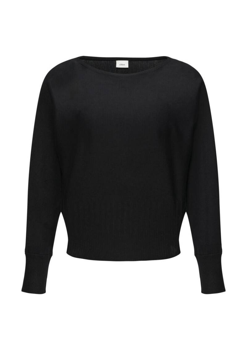 s.Oliver BLACK LABEL - Strickpullover aus Viskosemix schwarz - Gr. - 40 von s.Oliver BLACK LABEL