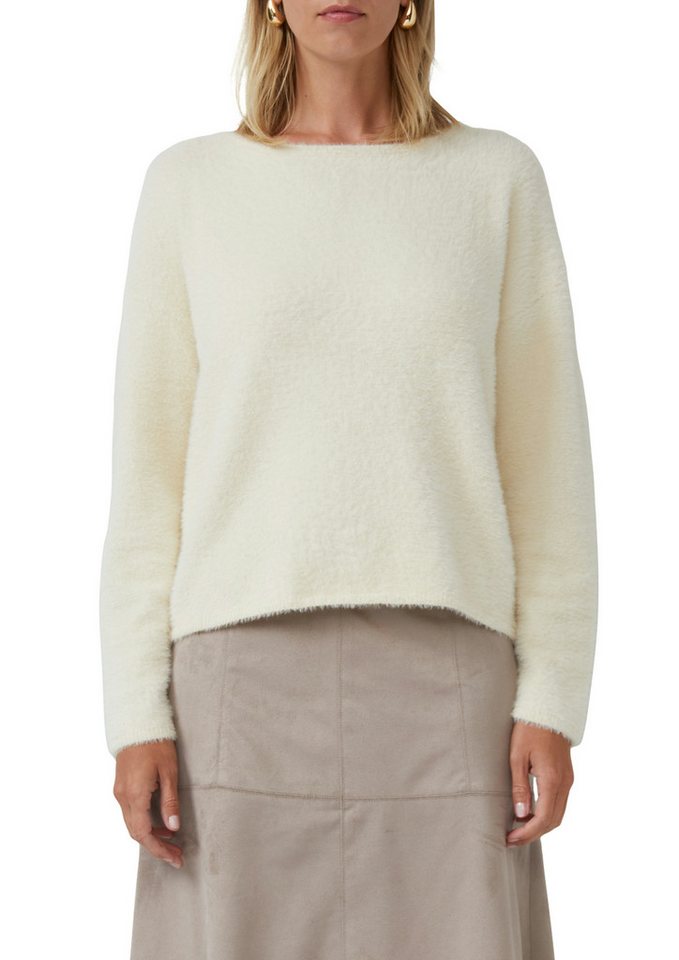 s.Oliver BLACK LABEL Strickpullover flauschig, mit U-Boot-Ausschnitt von s.Oliver BLACK LABEL