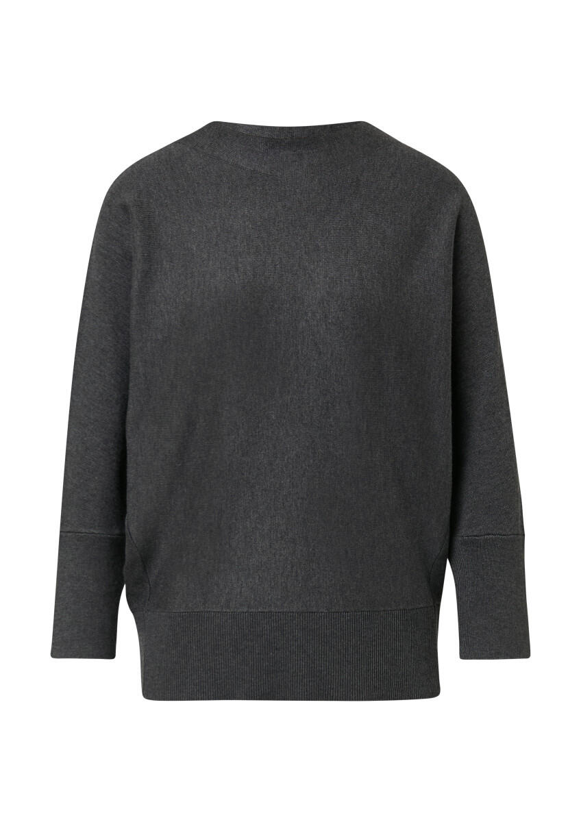 s.Oliver BLACK LABEL - Strickpullover mit Fledermausärmeln grau - Gr. - 46 von s.Oliver BLACK LABEL