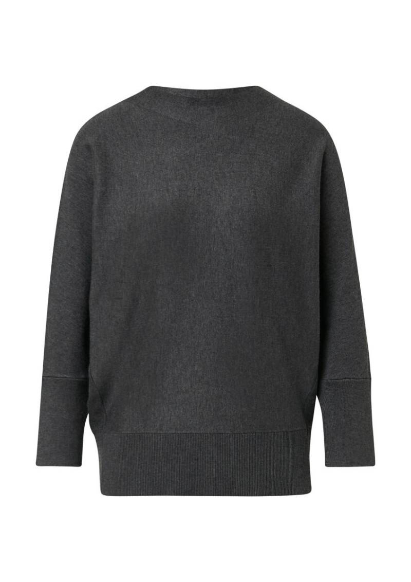 s.Oliver BLACK LABEL - Strickpullover mit Fledermausärmeln grau - Gr. - 46 von s.Oliver BLACK LABEL