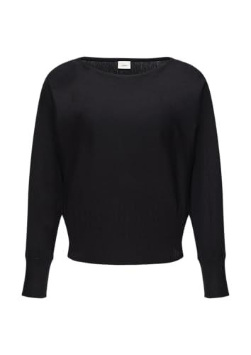 s.Oliver BLACK LABEL Strickpullover mit Strukturmuster am Saum schwarz 48 von s.Oliver BLACK LABEL