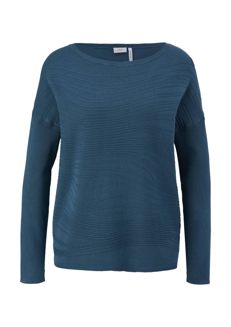 s.Oliver BLACK LABEL - Strickpullover petrol - Gr. - 46 von s.Oliver BLACK LABEL
