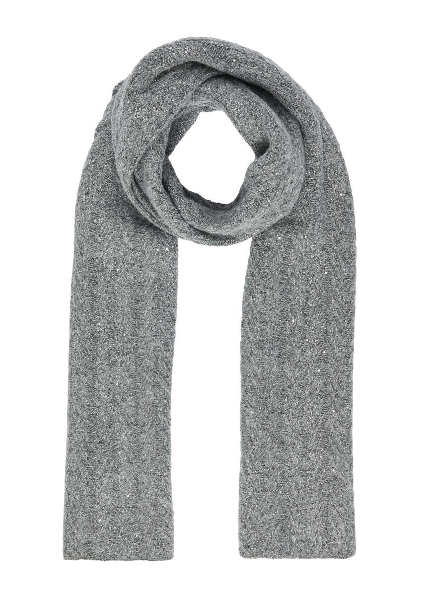 s.Oliver BLACK LABEL - Strickschal mit Pailletten grau - Gr. - ONE SIZE von s.Oliver BLACK LABEL
