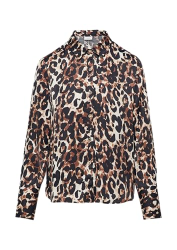 s.Oliver BLACK LABEL Strukturierte Hemdbluse mit Leo-Print schwarz 46 von s.Oliver BLACK LABEL