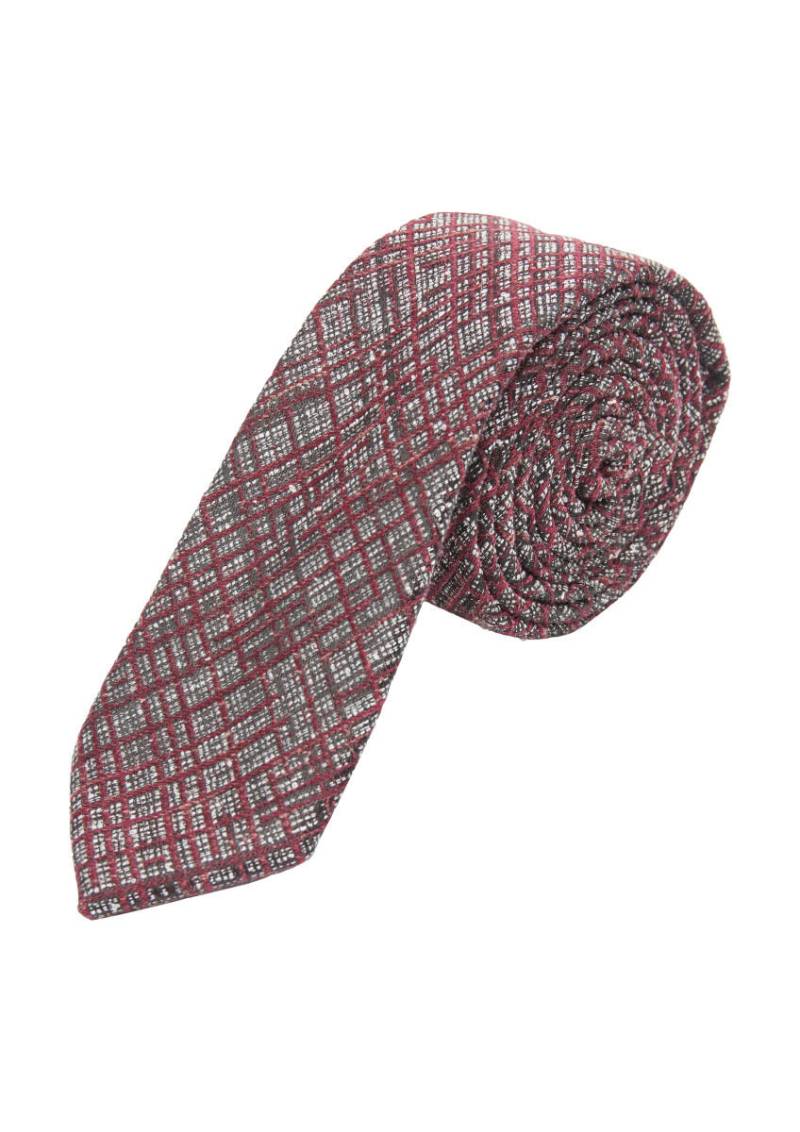 s.Oliver BLACK LABEL - Strukturierte Krawatte aus Seidenmix rot - Gr. - 1 von s.Oliver BLACK LABEL