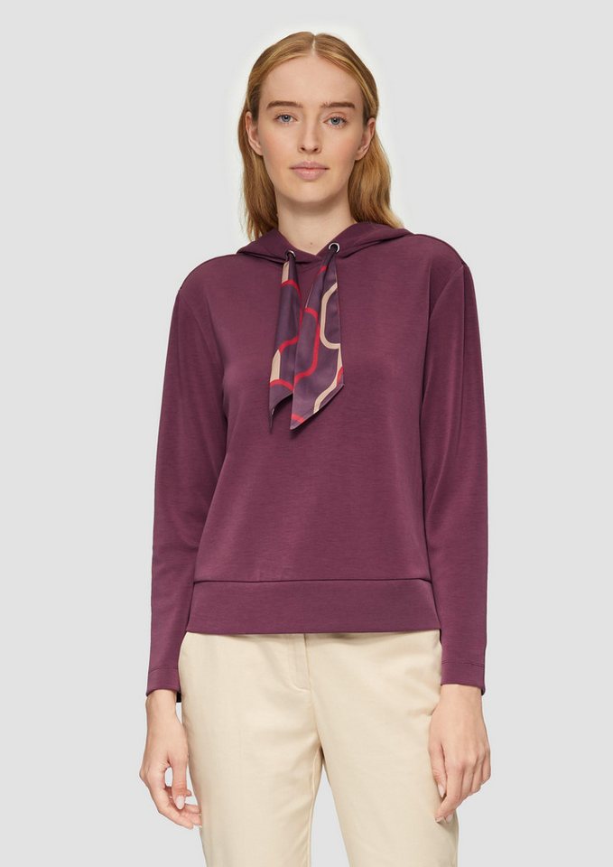 s.Oliver BLACK LABEL Sweatshirt Sweatshirt mit Satinfutter in der Kapuze von s.Oliver BLACK LABEL