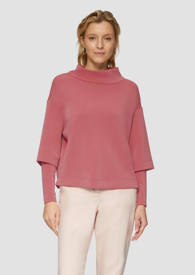 s.Oliver BLACK LABEL Sweatshirt Scuba-Sweatshirt mit Layering-Detail von s.Oliver BLACK LABEL