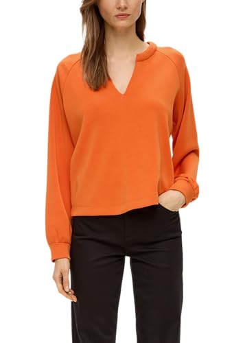 s.Oliver BLACK LABEL Sweatshirt mit Tunikaausschnitt orange 32 von s.Oliver BLACK LABEL