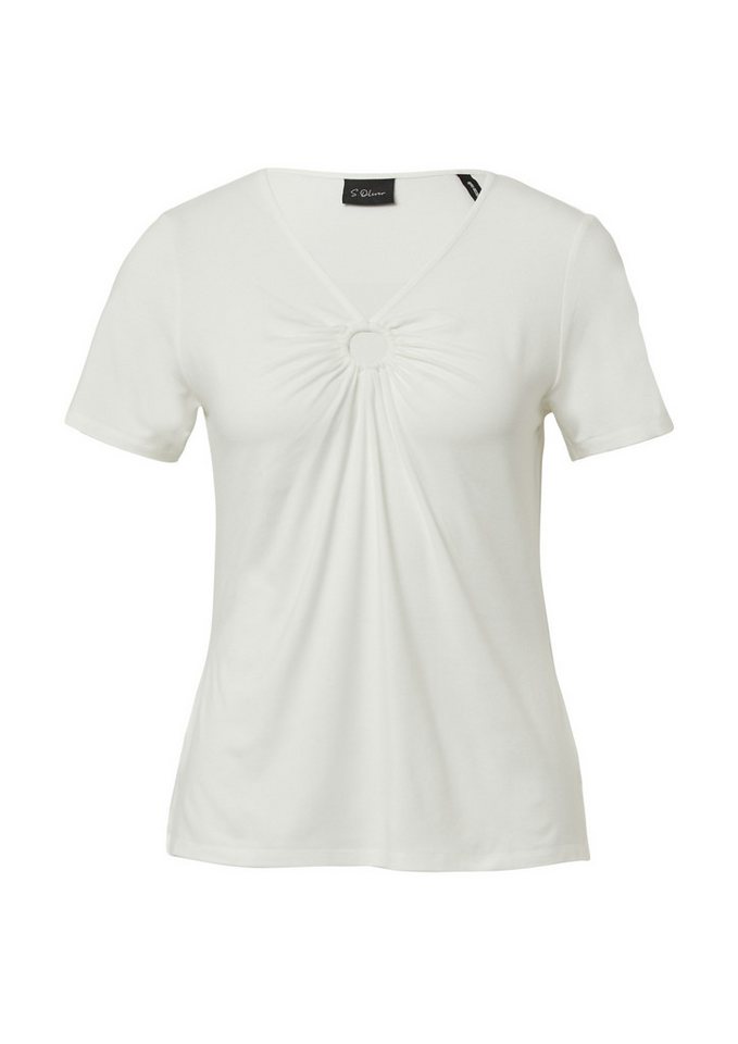 s.Oliver BLACK LABEL T-Shirt – Kurzarmshirt aus Viskosestretch von s.Oliver BLACK LABEL