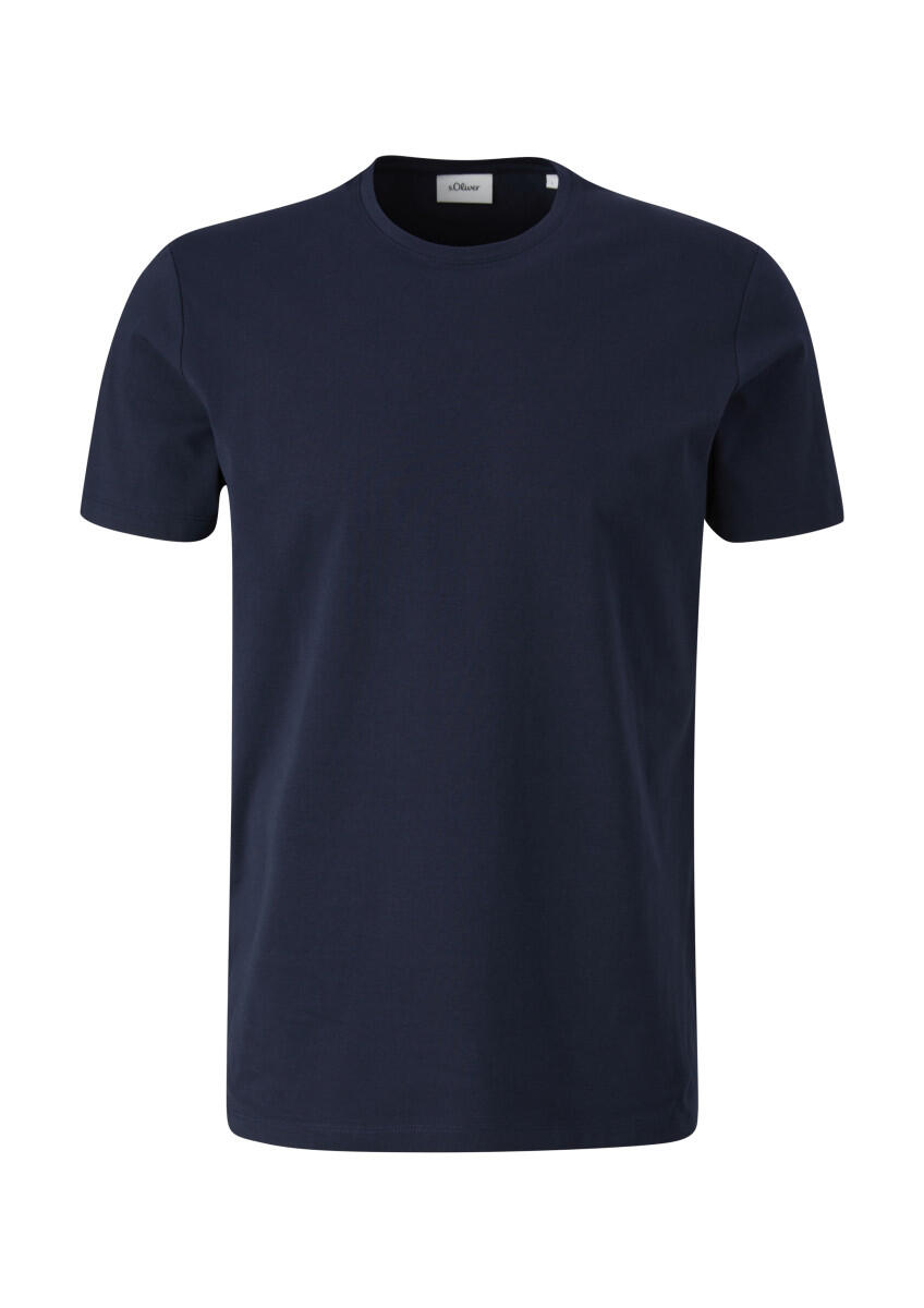 s.Oliver BLACK LABEL - T-Shirt aus Baumwollstretch blau - Gr. - S von s.Oliver BLACK LABEL