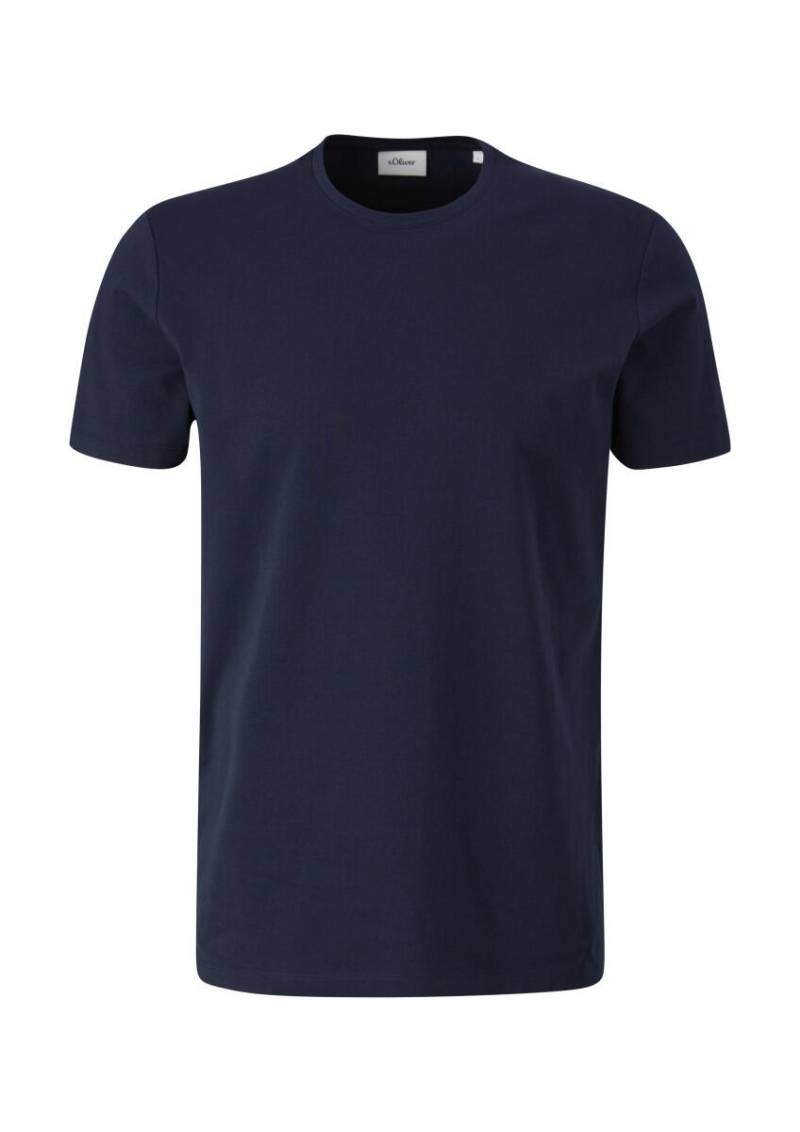 s.Oliver BLACK LABEL - T-Shirt aus Baumwollstretch blau - Gr. - S von s.Oliver BLACK LABEL