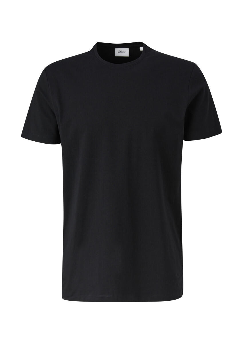 s.Oliver BLACK LABEL - T-Shirt aus Baumwollstretch schwarz - Gr. - M von s.Oliver BLACK LABEL