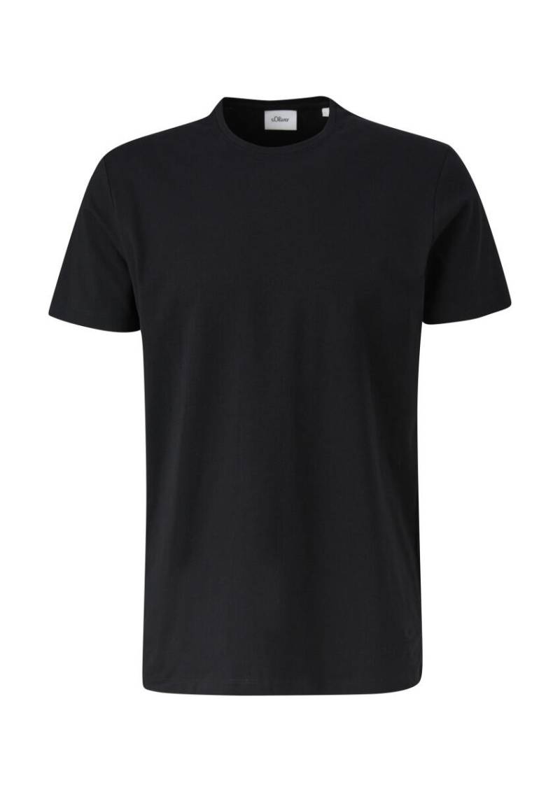 s.Oliver BLACK LABEL - T-Shirt aus Baumwollstretch schwarz - Gr. - M von s.Oliver BLACK LABEL