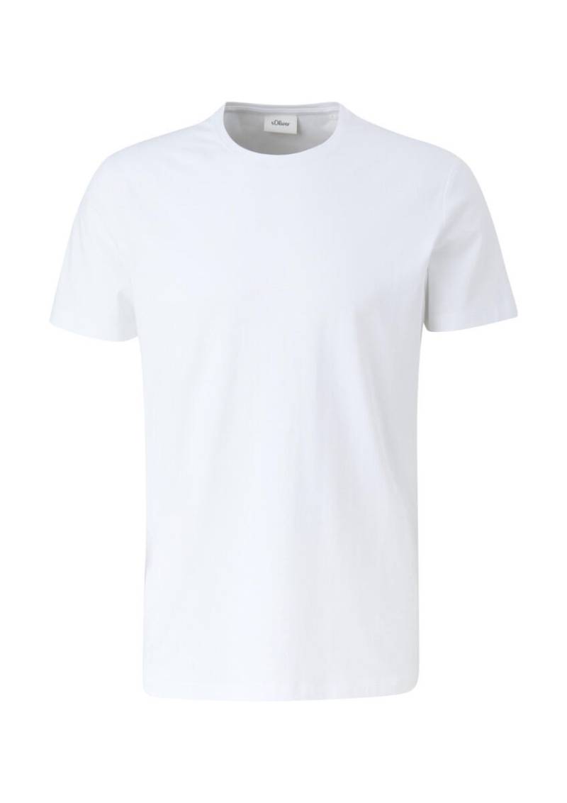 s.Oliver BLACK LABEL - T-Shirt aus Baumwollstretch weiß - Gr. - M von s.Oliver BLACK LABEL