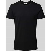s.Oliver BLACK LABEL Regular Fit T-Shirt mit Rundhalsausschnitt in Black, Größe M von s.Oliver BLACK LABEL