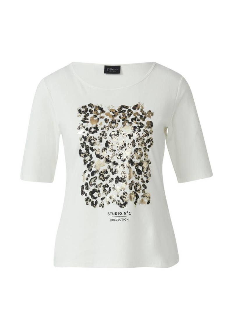 s.Oliver BLACK LABEL - T-Shirt mit halblangem Arm weiß - Gr. - 34 von s.Oliver BLACK LABEL