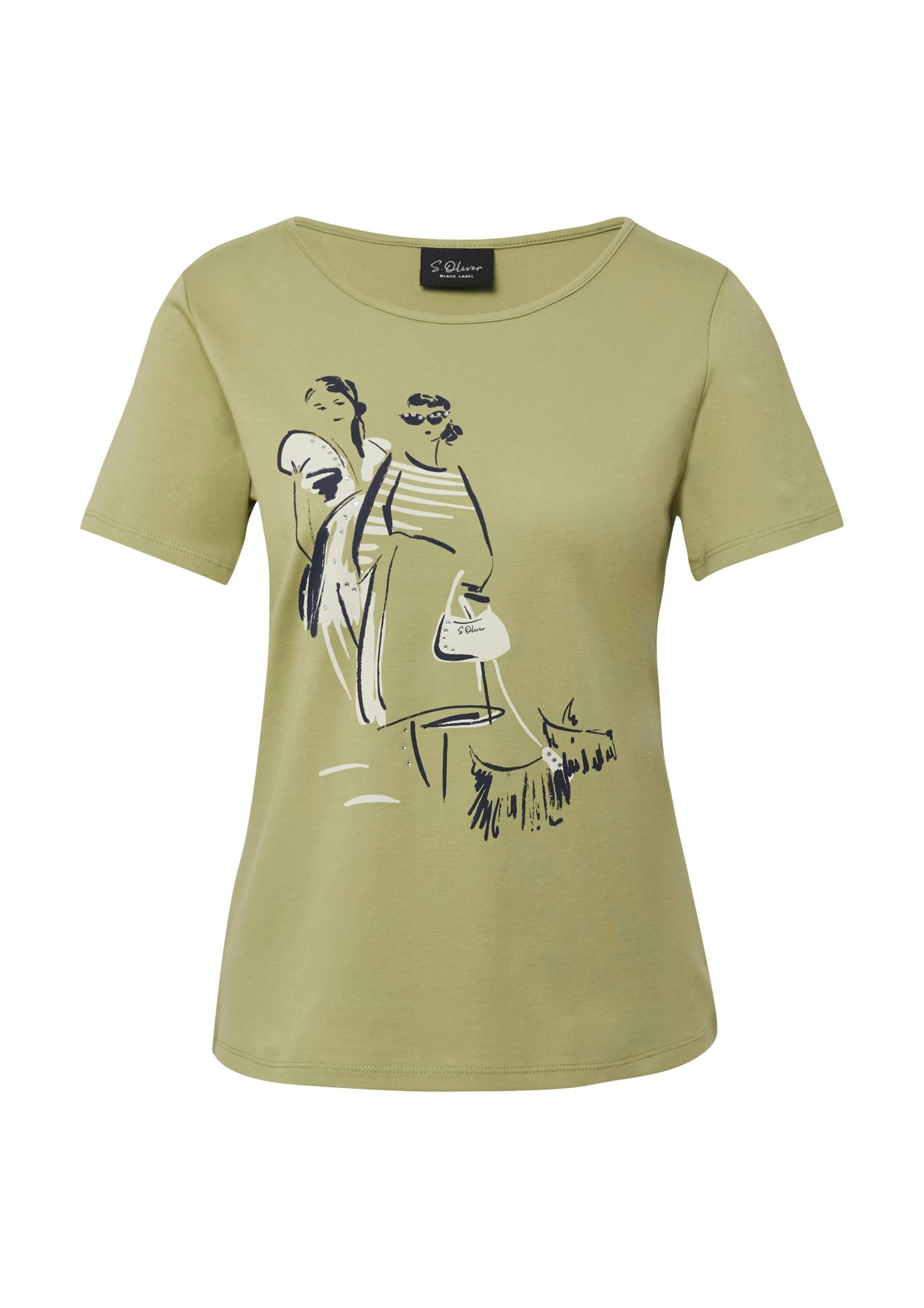 s.Oliver BLACK LABEL - T-Shirt olive - Gr. - 38 von s.Oliver BLACK LABEL