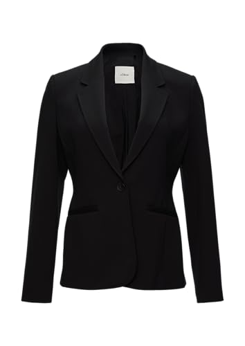 s.Oliver BLACK LABEL Taillierter Blazer mit Reverskragen schwarz 34 von s.Oliver BLACK LABEL