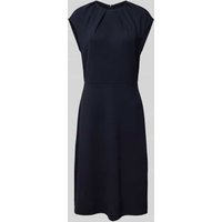 s.Oliver BLACK LABEL Tailliertes Etuikleid aus Viskose-Mix in Marine, Größe 40 von s.Oliver BLACK LABEL