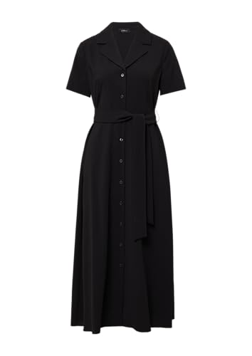 s.Oliver BLACK LABEL Tailliertes Maxikleid aus Crêpe mit Reverskragen und Bindegürtel schwarz 40 s.Oliver BLACK LABEL Tailliertes Maxikleid aus Crêpe mit Reverskragen und Bindegürtel schwarz 40 von s.Oliver BLACK LABEL