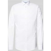 s.Oliver BLACK LABEL Tailored Fit Business-Hemd mit Kentkragen in Weiss, Größe 43 von s.Oliver BLACK LABEL
