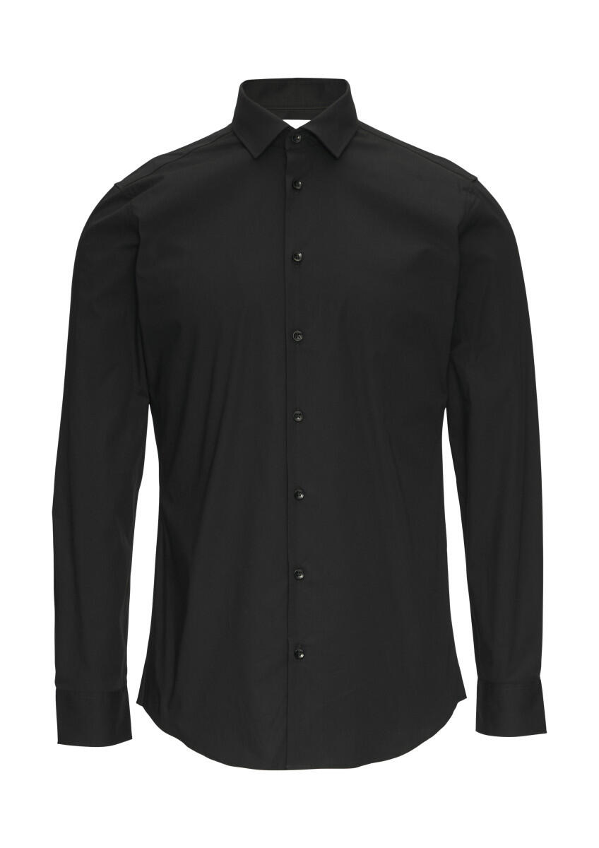 s.Oliver BLACK LABEL - Tailored Fit: Businesshemd schwarz - Gr. - 45 von s.Oliver BLACK LABEL