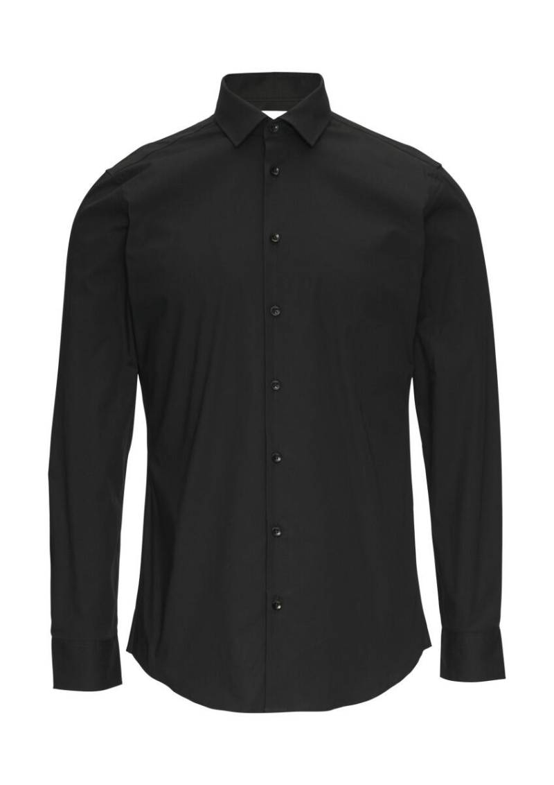 s.Oliver BLACK LABEL - Tailored Fit: Businesshemd schwarz - Gr. - 45 von s.Oliver BLACK LABEL