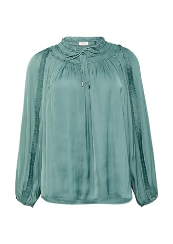 s.Oliver BLACK LABEL Tunika-Bluse mit Rüschen-Details Petrol 34 von s.Oliver BLACK LABEL
