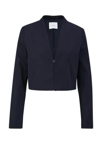 s.Oliver BLACK LABEL Verkürzte Jacke aus Lyocellmix Navy 48 von s.Oliver BLACK LABEL