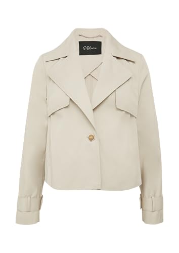 s.Oliver BLACK LABEL Verkürzte Relaxed-Fit-Jacke im Trench-Stil beige 48 von s.Oliver BLACK LABEL