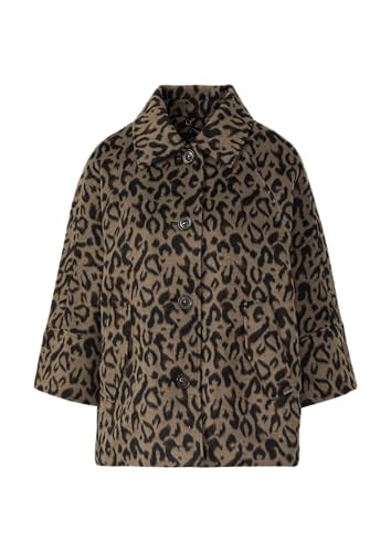 s.Oliver BLACK LABEL Wattierte Cape-Jacke mit Leo-Print schwarz XL von s.Oliver BLACK LABEL