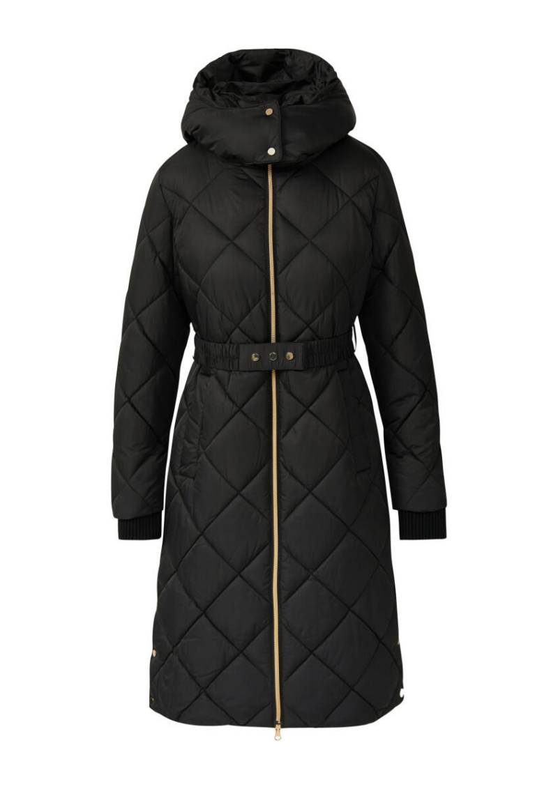 s.Oliver BLACK LABEL - Wattierter Steppmantel mit Kapuze schwarz - Gr. - 46 von s.Oliver BLACK LABEL