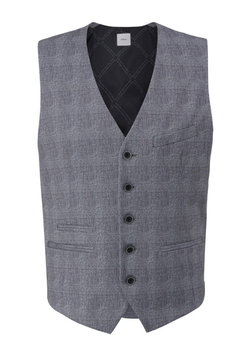 s.Oliver BLACK LABEL - Weste aus Interlockjersey grau - Gr. - 48 von s.Oliver BLACK LABEL