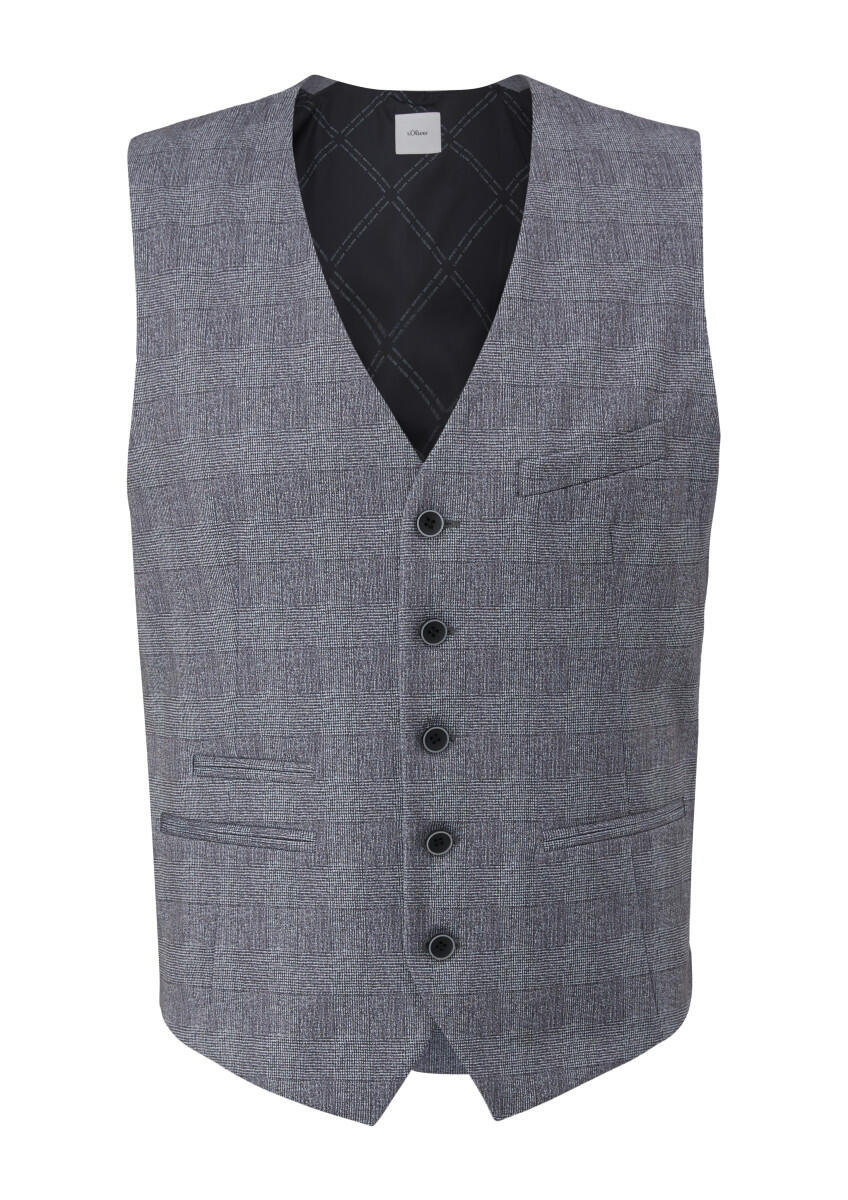 s.Oliver BLACK LABEL - Weste aus Interlockjersey grau - Gr. - 52 von s.Oliver BLACK LABEL