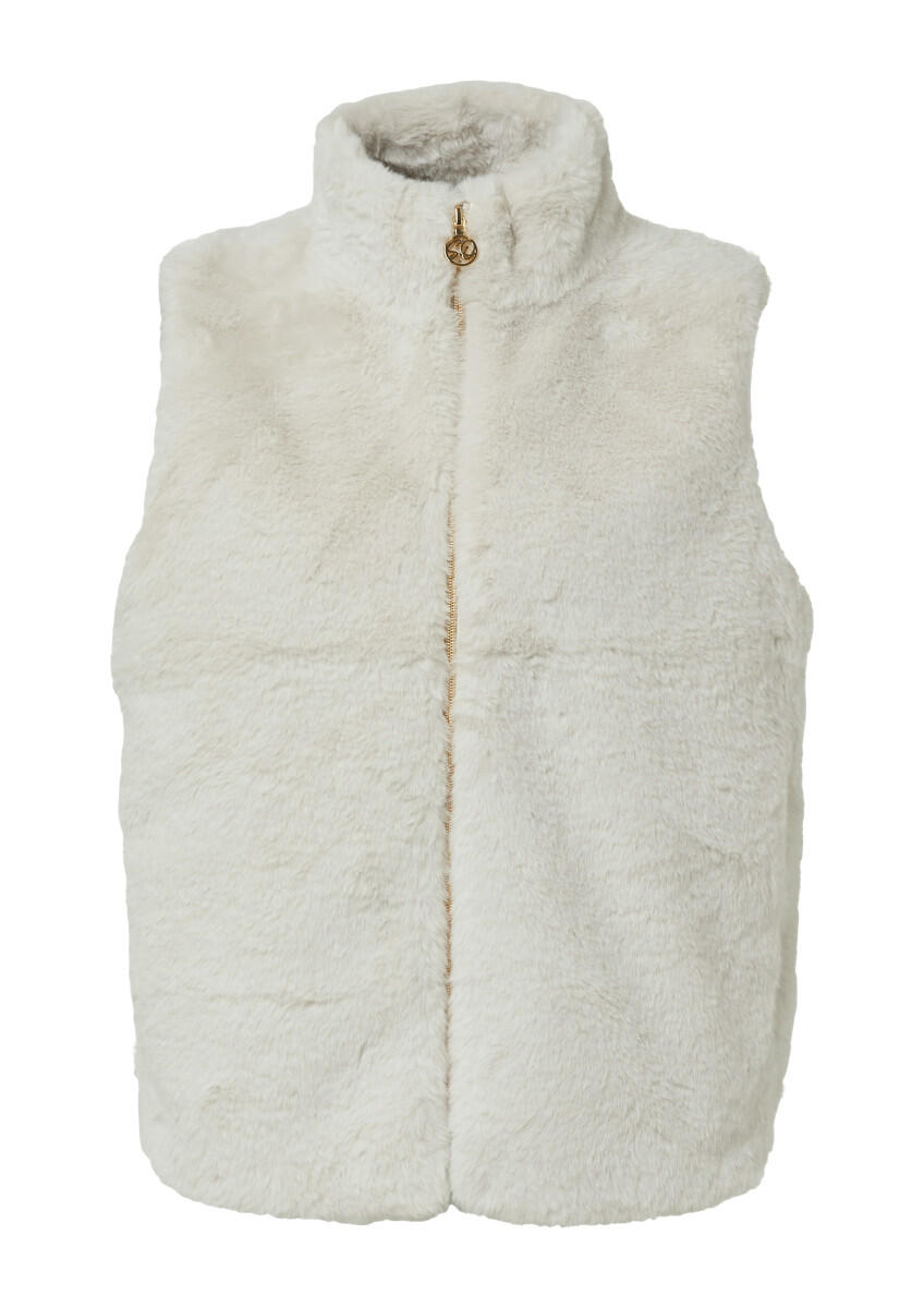 s.Oliver BLACK LABEL - Weste aus Teddyplüsch mit Stehkragen weiß - Gr. - 32 von s.Oliver BLACK LABEL
