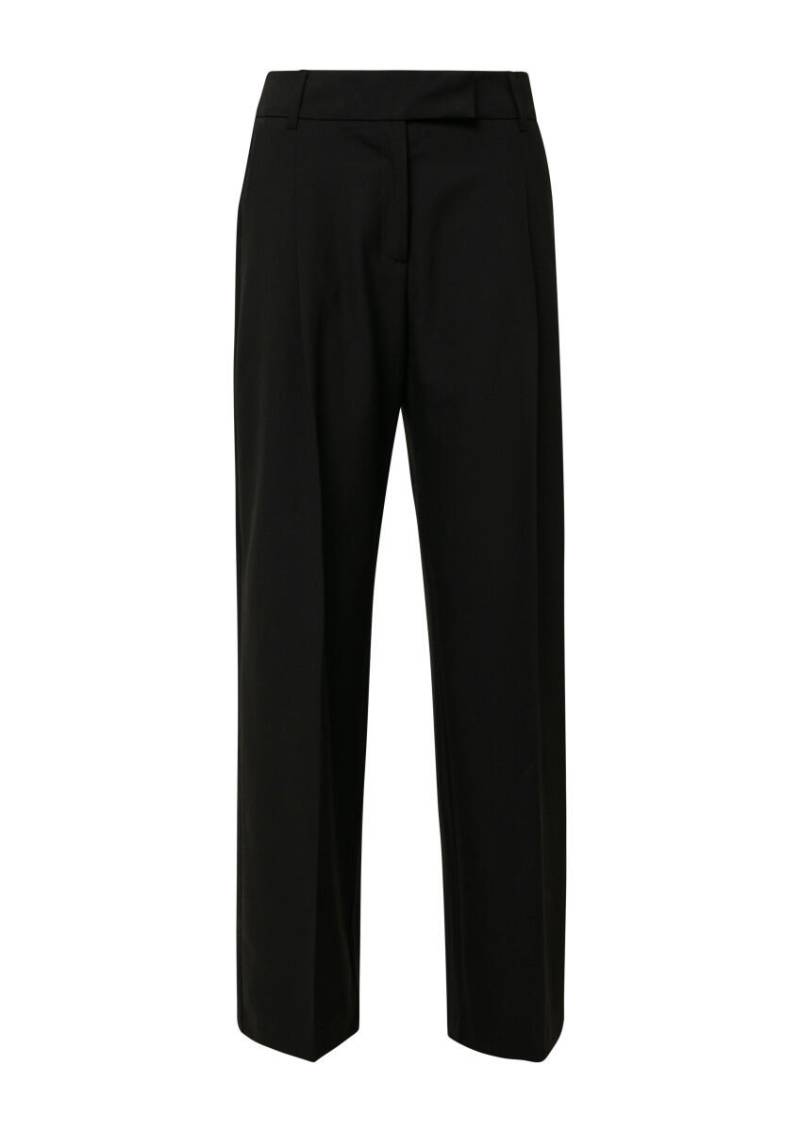 s.Oliver BLACK LABEL - Wide Leg-Hose mit extra hohem Bund schwarz - Gr. - 40/REG von s.Oliver BLACK LABEL
