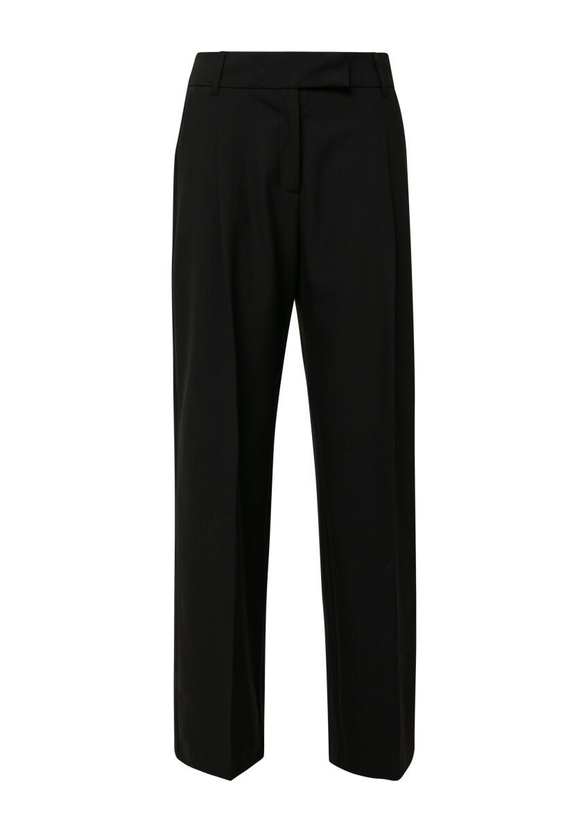 s.Oliver BLACK LABEL - Wide Leg-Hose mit extra hohem Bund schwarz - Gr. - 46/REG von s.Oliver BLACK LABEL