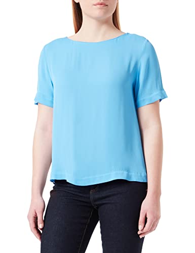 s.Oliver BLACK LABEL Women's Bluse, Kurzarm, blau 5500, 38 von s.Oliver BLACK LABEL