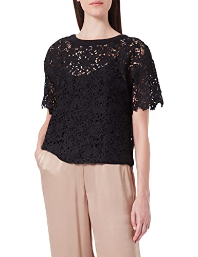 s.Oliver BLACK LABEL Women's Bluse Kurzarm Blouse, schwarz, 36 von s.Oliver BLACK LABEL