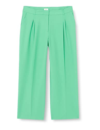 s.Oliver BLACK LABEL Women's Hose lang, Regular Fit Wide Leg, Green, 48/32 von s.Oliver BLACK LABEL